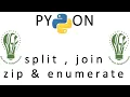 11 Python Tutorial for Beginners Split Join Zip Enumerate in Python