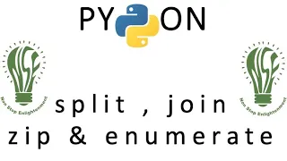 11 Python Tutorial for Beginners Split Join Zip Enumerate in Python