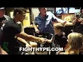 JOEY SPENCER ENTERTAINS FANS DURING PUBLIC WORKOUT AT BUFFALO WILD WINGS