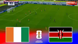 🔴Cote D'Ivoire vs Kenya - FIFA World Cup 2026 Qualifiers CAF | Pes 21 Gameplay