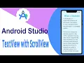 Text view with scroll view android studio