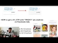 HOW to get a 5 CTR with TRICKY ad creatives on Facebook Ads
