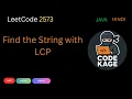 LeetCode 2573 Find the String with LCP Easy Greedy Approach Java Hindi