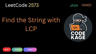 LeetCode 2573 Find the String with LCP Easy Greedy Approach Java Hindi