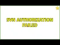 svn authorization failed 2 Solutions