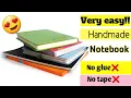 Handmade notebook Mini notebook How to make notebook without glue Notebook making at home No glue