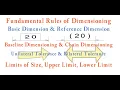 Tutorial 2 Fundamental Rules of Dimensioning Types of Dimensions Tolerances