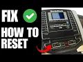 NordicTrack Treadmill How To Reset