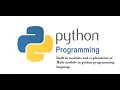Lecture 08 Builtin Modules and math module in Python Programming Language