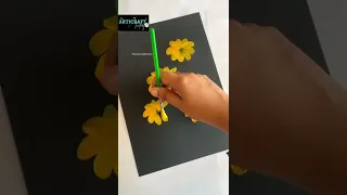 رسم لوحة من الورد بطريقة سهلة و بسيطة للمبتدئين رسم ورد رسم سهل رسم زهرة الشمس 
