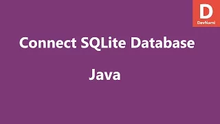 Connect to SQLite Database in Java