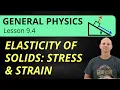 Elasticity of Solids Stress Strain 9 4 General Physics