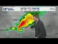 Multiple observed tornadoes on the ground in southern Michigan