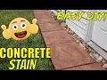 HOW TO Stain Concrete Easy diy with Valspar from LOWE S