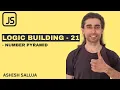 Javascript JS Coding Practice 21 - Creating a Number Pyramid