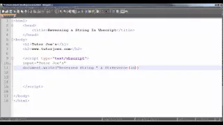 Reversing A String In Vbscript Tamil