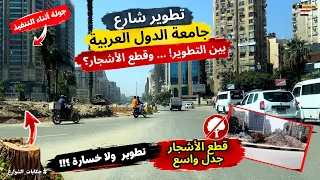 تطوير شارع جامعة الدول العربية إيه اللي بيحصل دلوقتي  ومصير الأشجار إيه  دندنها