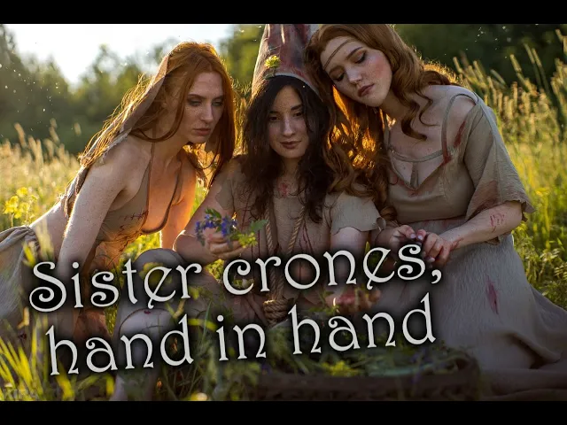 Sister crones, hand in hand