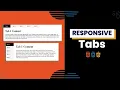Accessible Responsive Tabs in 5 Minutes HTML CSS JS