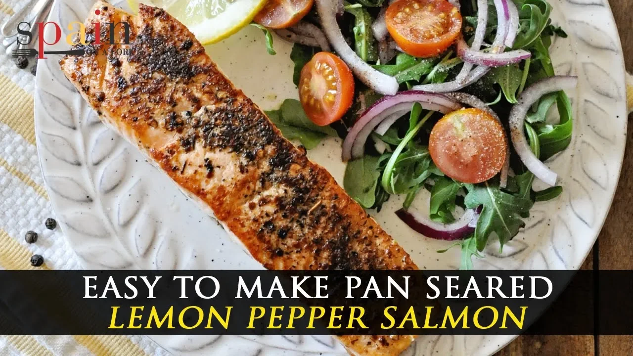 Pan Seared Lemon Pepper Salmon with Arugula Salad