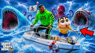 franklin and shinchan hunting every sea monster in gta 5 