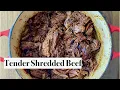 No Slow Cooker Shredded Beef Tender and Juicy