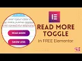 Elementor toggle - Hide Or Show Section or text On Button Click FREE