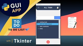 Build a To-Do List App with Python GUI Tkinter Project