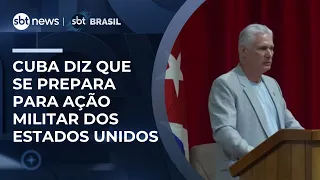 Cuba se prepara para possível agressão dos EUA, diz Miguel Díaz-Canel | #SBTBrasil