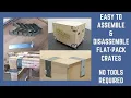 Wooden Shipping Crates Easy Assembly Flat Pack Crate
