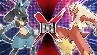 lucario vs blaziken pokemon battle dbx