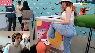 xQc Reacts to Amouranth Stepping on a Fan
