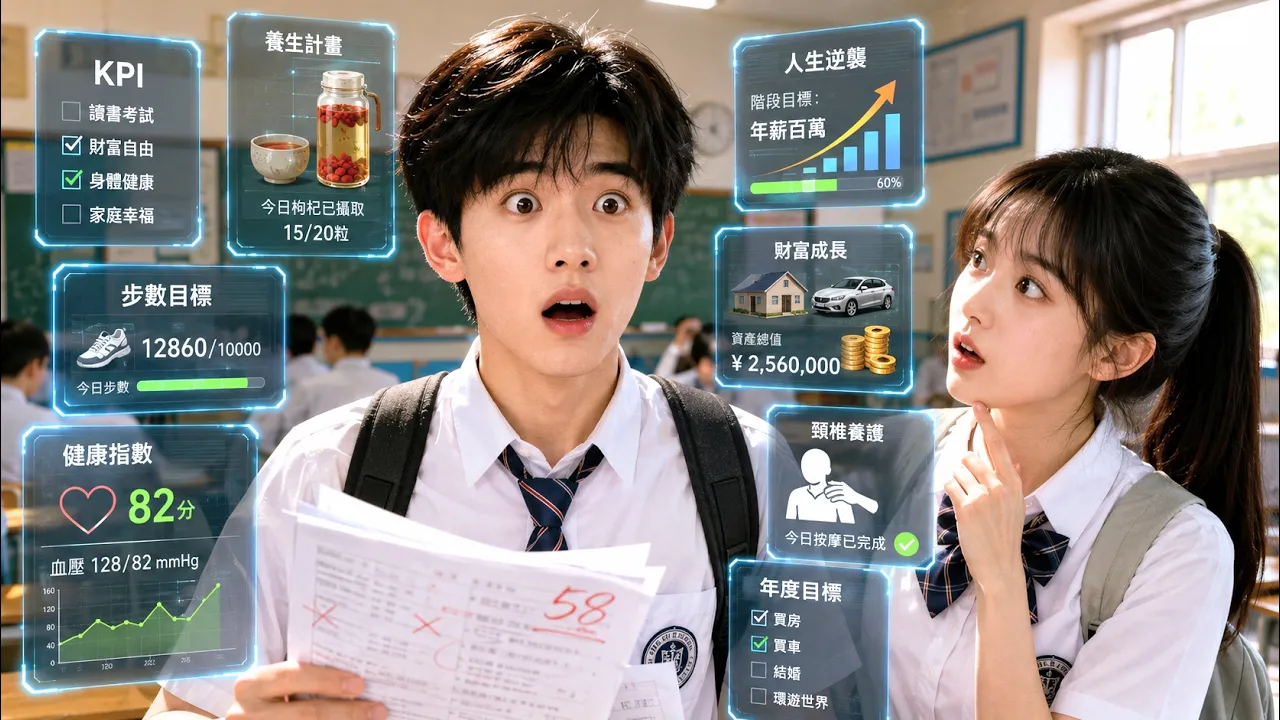 18歳になりたてで大学受験に挑もうとしているのに、システムが私に健康を保ちながらKPI達成を強いるなんて!ほかの人たちが問題集を解いている間、私は人生ミッションをクリアしていったら、成績も恋愛も財産もすべて爆発的にアップして、あっという間に大勝利!