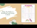 How To Make A Reading Log Using Canva Free Reading Log
