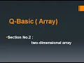 Q-Basic array part two