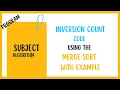 Counting Inversions Code in Java using Merge Sort Inversion Count