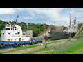 USS Minneapolis-St Paul LCS-21 is leaving lock 1