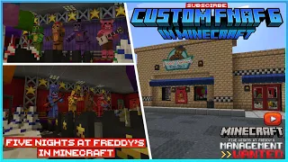 custom fnaf 6 pizzeria simulator in minecraft map tour cameras