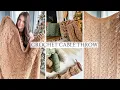 Cozy Cable Throw Crochet Pattern - Cable Blanket Pattern