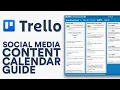 Trello Social Media Content Calendar Guide Content Planning Calender with Trello
