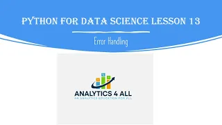 Python for Data Science Lesson 13 Error Handling