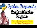 How to Generate Random Number in Python Programming Python Programming in Telugu