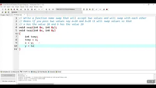 Another Example of a VOID Function that will swap values between two variables