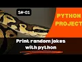 Print RANDOM JOKES using python how to print RANDOM jokes CODE-LT-NETWORK