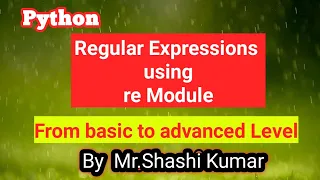 Python Regular Expression using re module