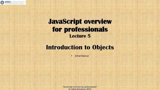 JavaScript lecture 5 Introduction to Objects russian language