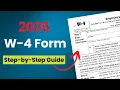 How to Fill Out Your W-4 Tax Form IRS Guide