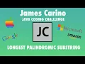 Coding Challenge Longest Palindromic Substring Interview Question - Java Brute Force Method O n 3