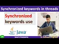 Use of synchronized keyboard block in java