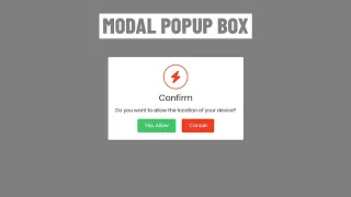 Create Popup Modal Box using HTML - CSS Alert Box in CSS royaltutorials354